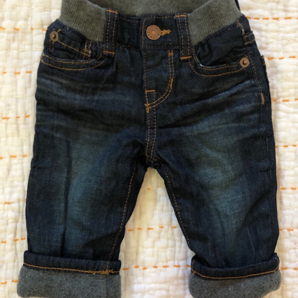 Gap fleece lined jeans 0-3